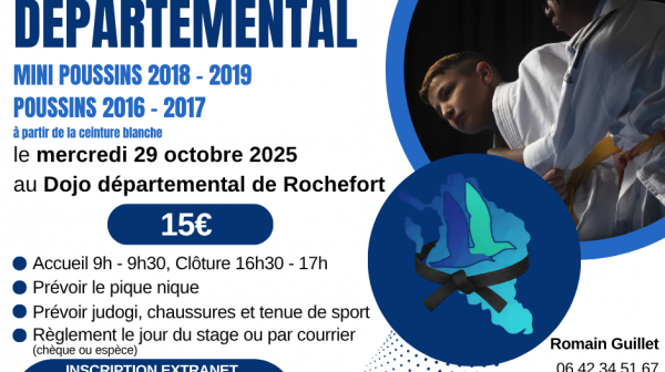 Stage Départemental de Judo – Pré Poussins & Poussins